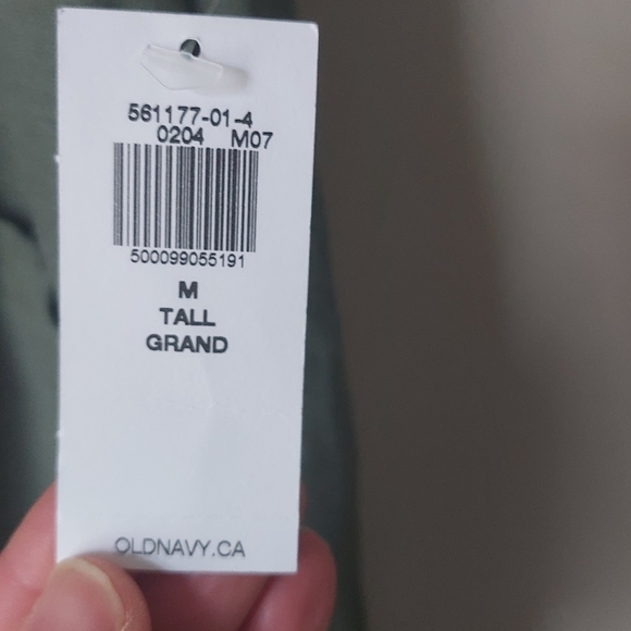 Old Navy olive green linen blend pants With Elastic Waist Medium M - Picture 5 of 15